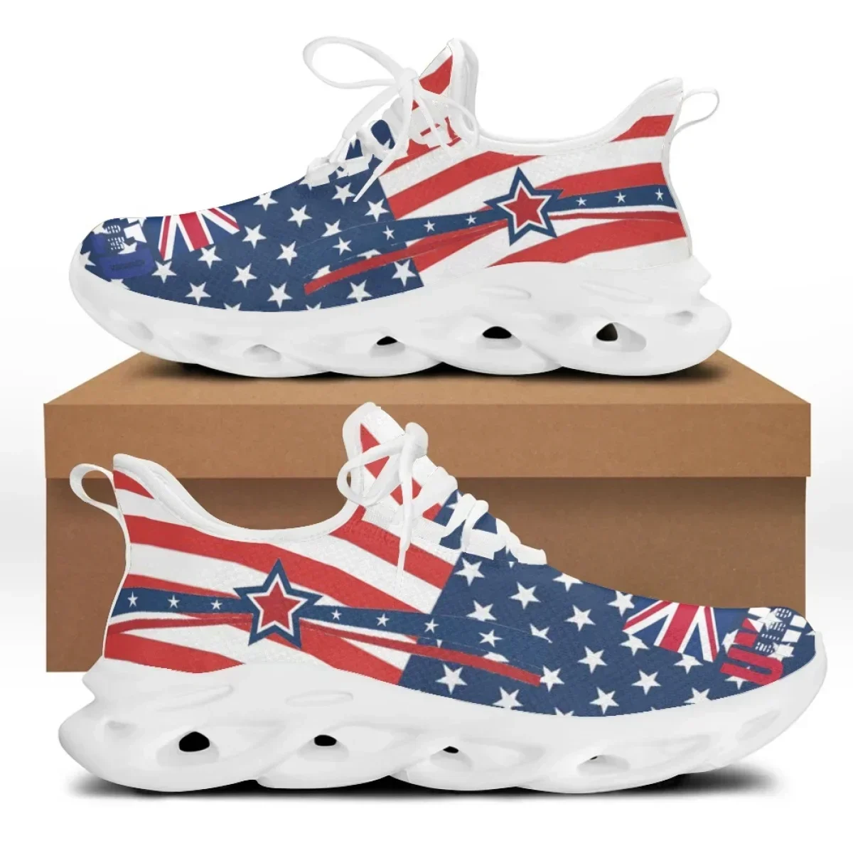 Men'S Shoes Liberty - 7.4 アメリカの国旗自由の女神プリントフラットシューズ女性のためのクールなスニーカー女性の春夏の女性の靴