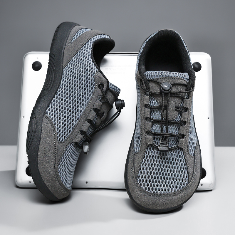 Minimalist Barefoot Shoe - 夏ワイドトゥメンズカジュアルスニーカーミニマリストゼロソールスポーツシューズカップルメッシュ通気性裸足靴ソフトウォーキングシューズ