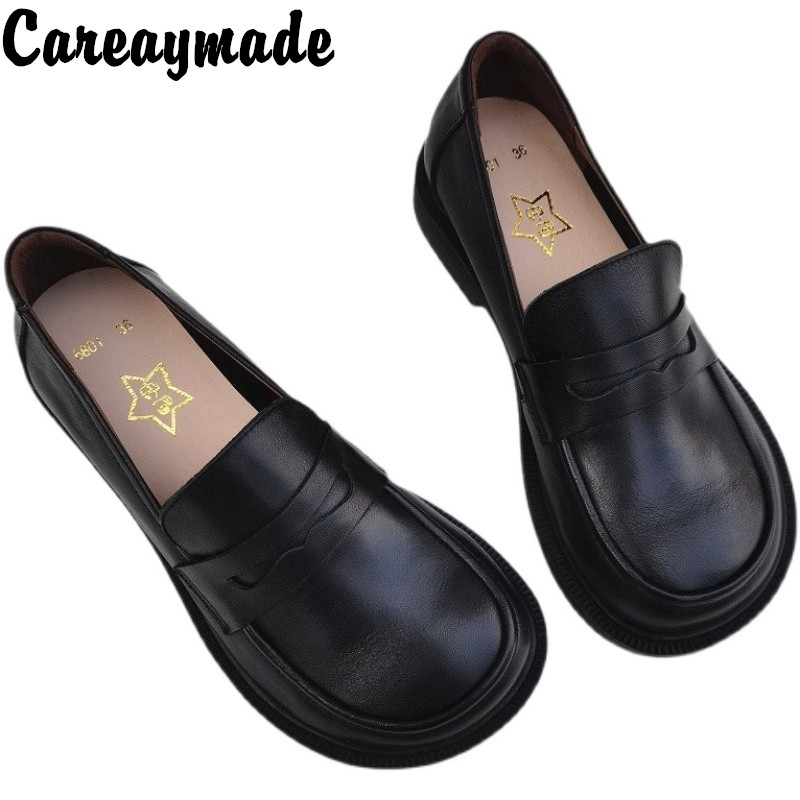 Men Shoes Oxford - Cauaymade-カジュアルなオックスフォードの靴,男性用の牛革レザーの靴,春と秋の大型靴