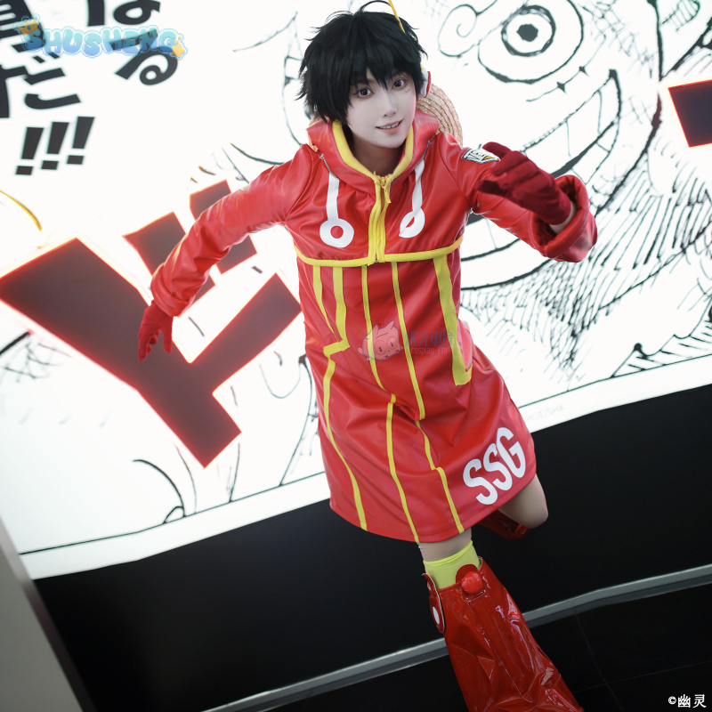 Men Shoes Red - モンキー・D・ルフィ エッグヘッド コスプレ衣装 アニメ ワンピース 赤い革コート