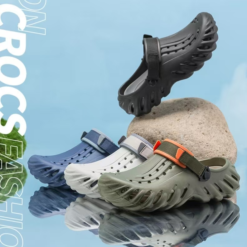 Men'S Shoes Dress Casual - メンズカジュアル厚底穴あきシューズ、滑り止めEVA素材、おしゃれで耐摩耗性のある室内・屋外兼用ビーチサンダル