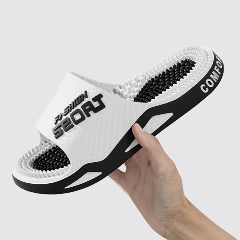 Men Shoes On Sale - 新しいメンズスリッパ、マッサージスリッパ、夏用フラットサンダル、ファッショナブルなビーチサンダル、屋外サンダル、レディーススライド、滑り止め、カップル用カジュアルホームシューズ