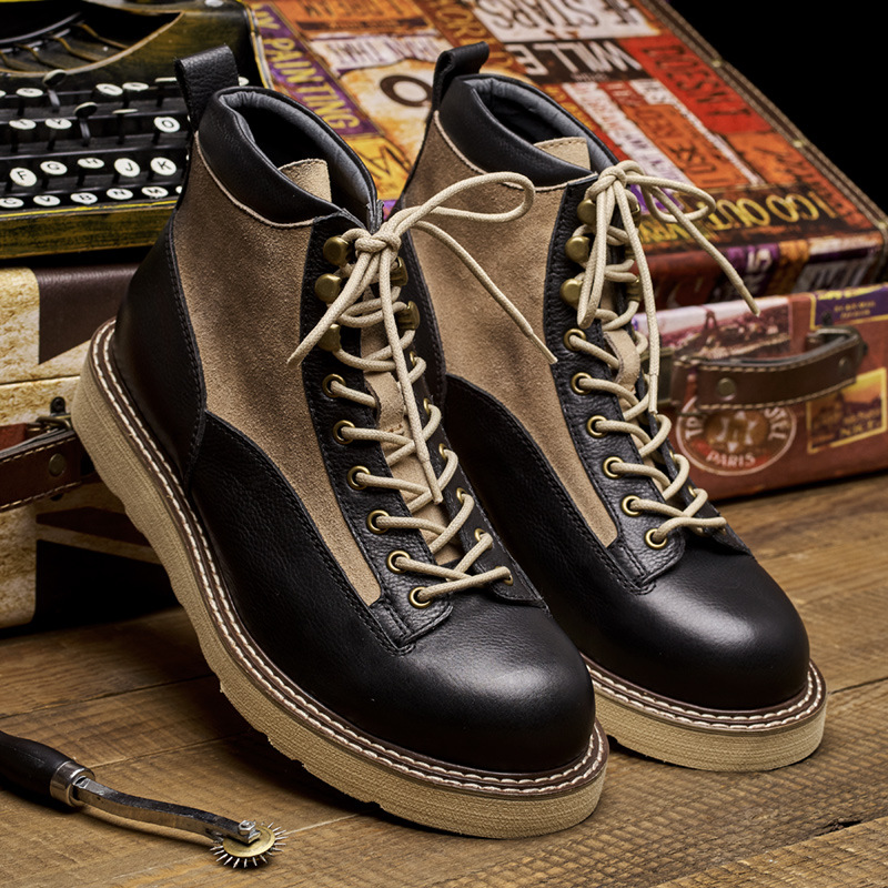 Men Shoes Oxford - 手作りメンズアンクルオックスフォードブーツ高級本革 2026 秋のファッション英国スタイルアウトドアカジュアルビジネスシューズ男性