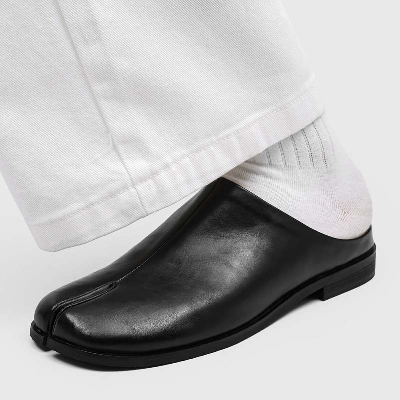 Men'S Shoes With Support - 高級デザイナースプリットトゥタビバオトウメンズスリッパファッションメンズスニーカーとカジュアルシューズレトロレザースリッポンメンズシューズ