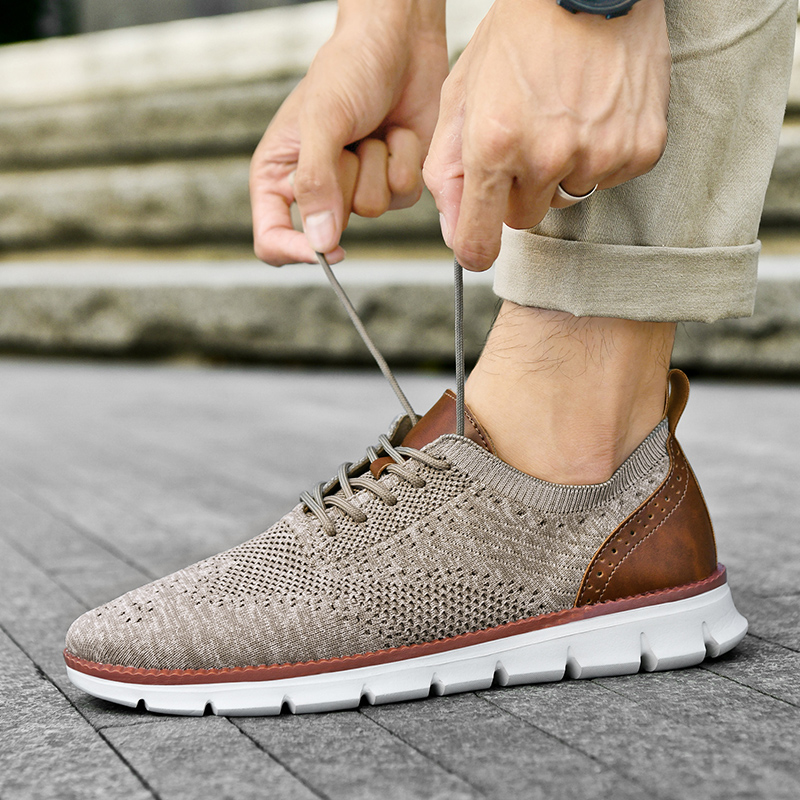Men'S Shoes Dress Casual - 男性カジュアルシューズクラシック通気性ブローグフラットシューズクッション性カラーブロッキングデザインドレスシューズ多用途スニーカー軽量