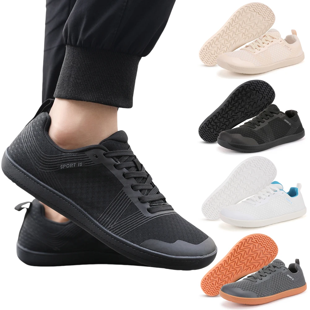 Minimalist Barefoot Shoe - 男性と女性のためのミニマリストの裸足の靴,クロストレーナー,滑り止め,つま先の広いウォーキングシューズ,通気性,軽量テニスシューズ
