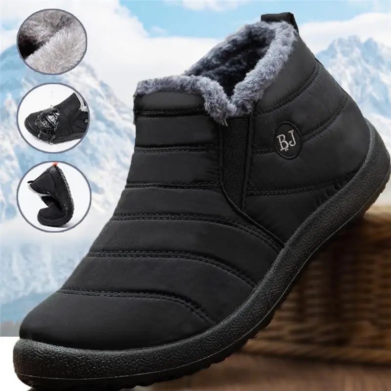 Men Shoes Office - ファッションメンズスノーブーツ足首高保温靴寒い冬用防水屋外雪快適なメンズワークブーツ 2026