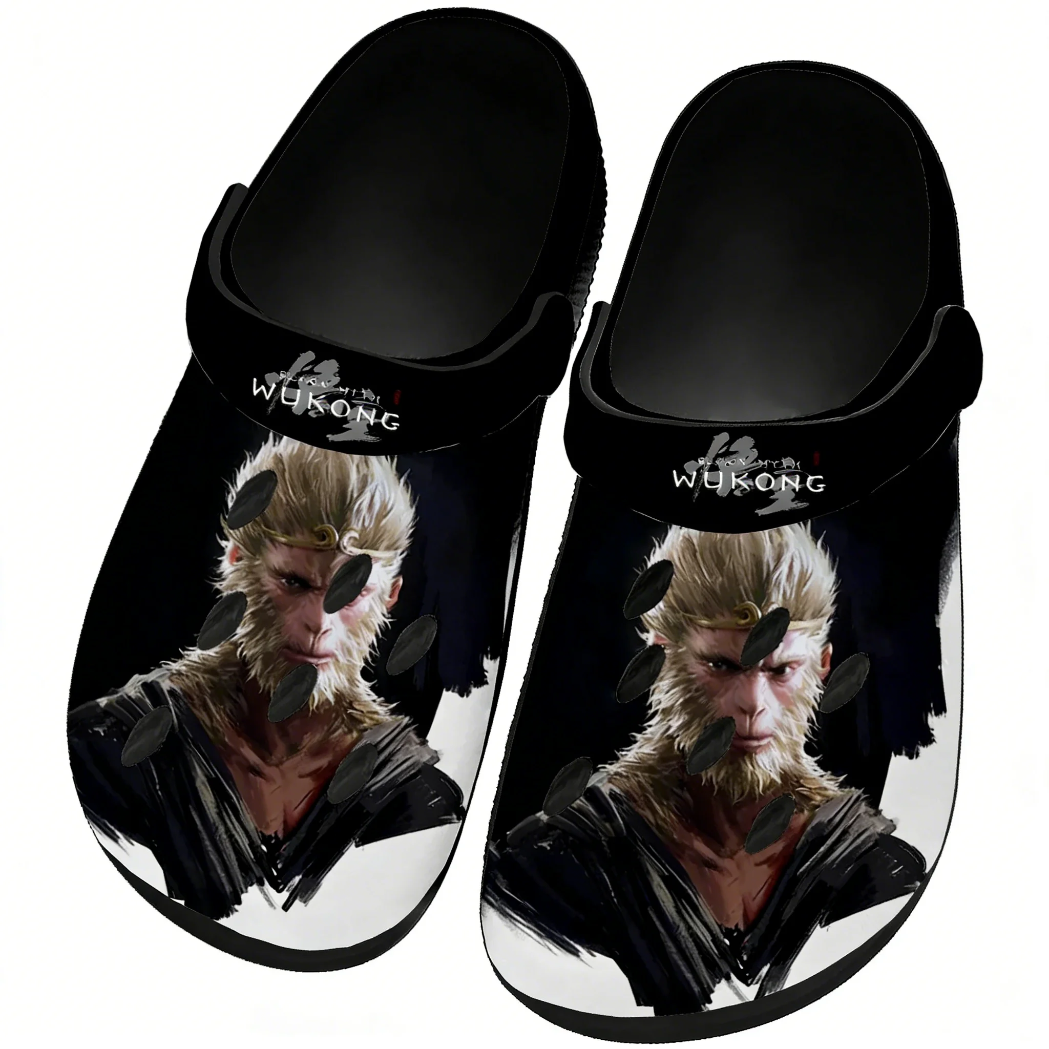 Men Shoes Black - ブラックミスティック悟空サンダル女性ティーンエイジャーホームファッションウォーターシューズ高品質ガーデン通気性快適ビーチホールスリッパ