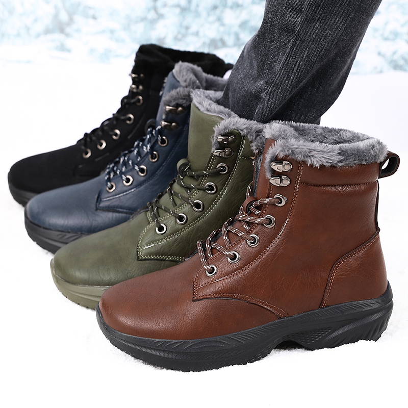 男性冬のスノーブーツ防水ワイドトゥスニーカースーパー保温紳士 - Men Shoes Running のレビューと価格
