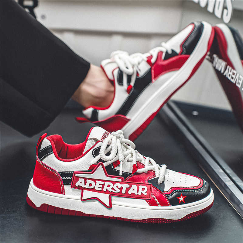 ラウンドノーズラバーソールかわいいスニーカー織り高級ブランド - Men Shoes Red のレビューと価格