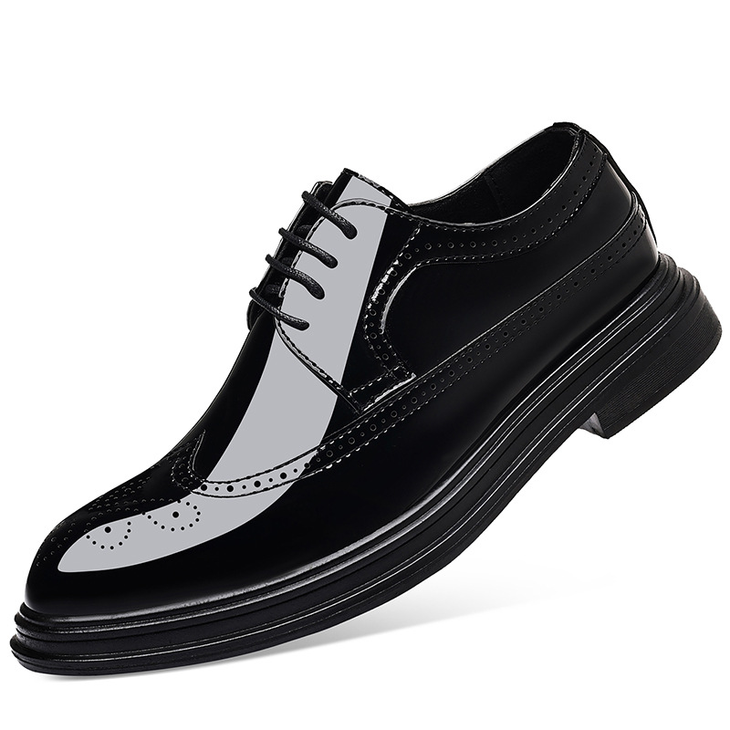 メンズ パテントレザー ブローグ ドレスシューズ レースアッ - Men Shoes Oxford のレビューと価格