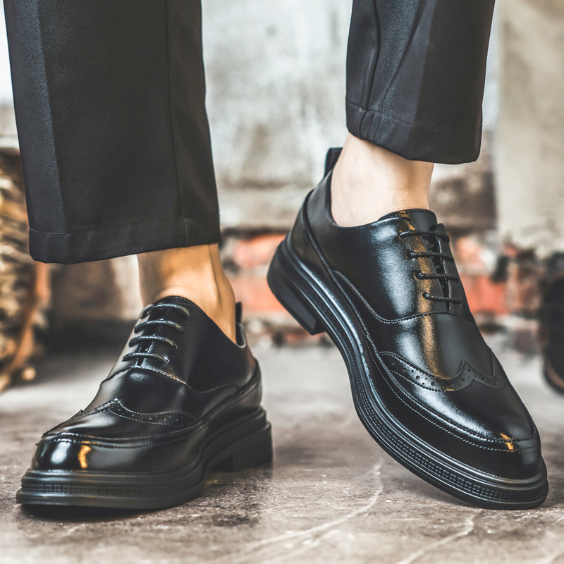 メンズ身長アップレザーシューズ ビジネスフォーマル レースア - Men Shoes Oxford のレビューと価格