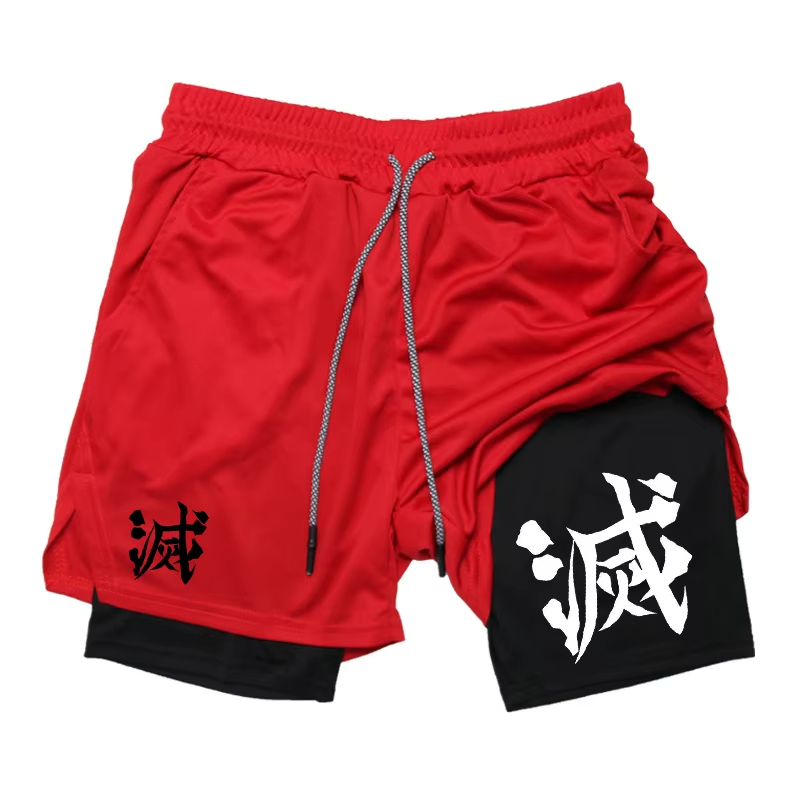 鬼滅の刃 2 in 1 グラフィックショーツ メンズ ワーク - Men'S Shoes Good For Running のレビューと価格