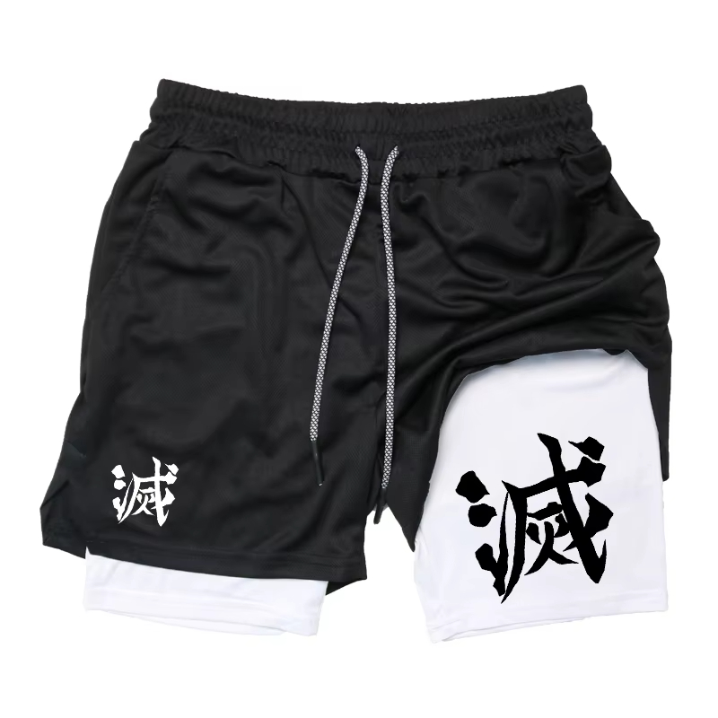 鬼滅の刃 2 in 1 グラフィックショーツ メンズ ワーク - Men'S Shoes Good For Running のレビューと価格