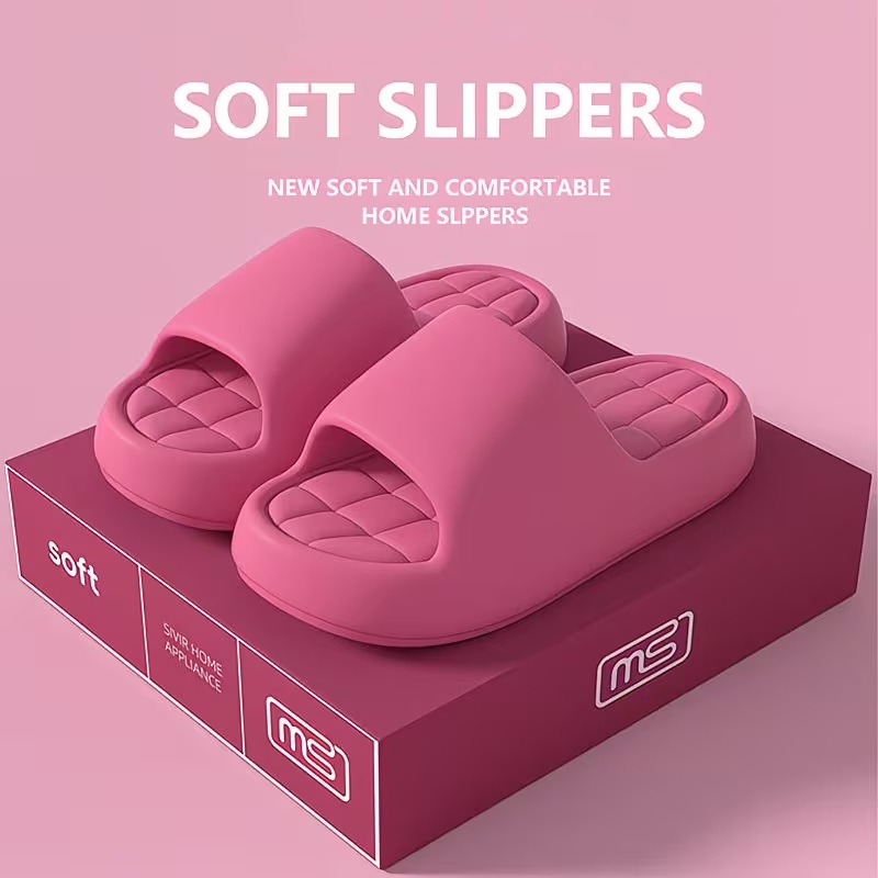 女性の夏のスリッパ浴室シャワーシューズ厚いソフトソールノンス - Men Shoes On Sale のレビューと価格