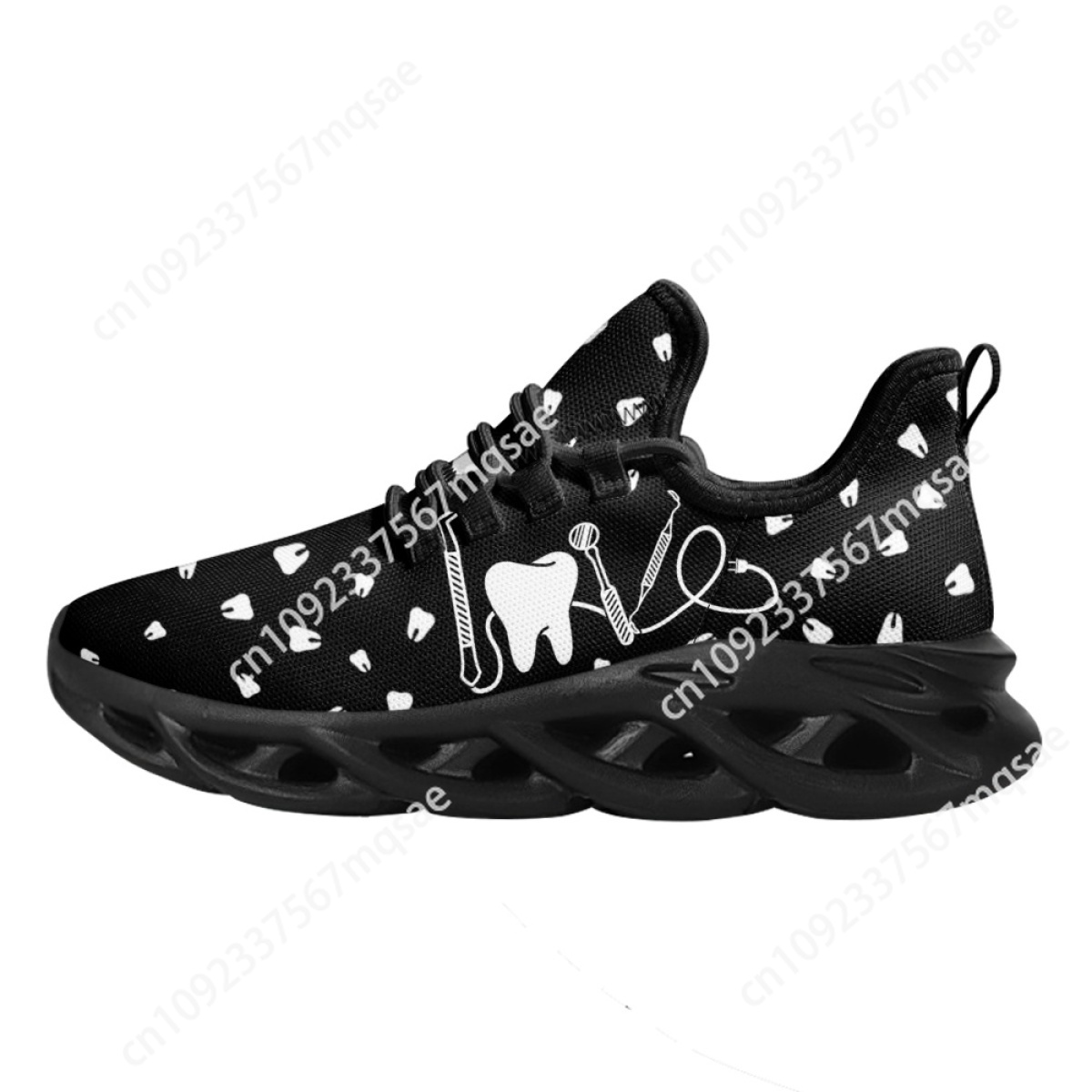 黒と白の歯の看護靴,カジュアルな滑り止めのスニーカー,男性と - Men'S Shoes Black And White のレビューと価格
