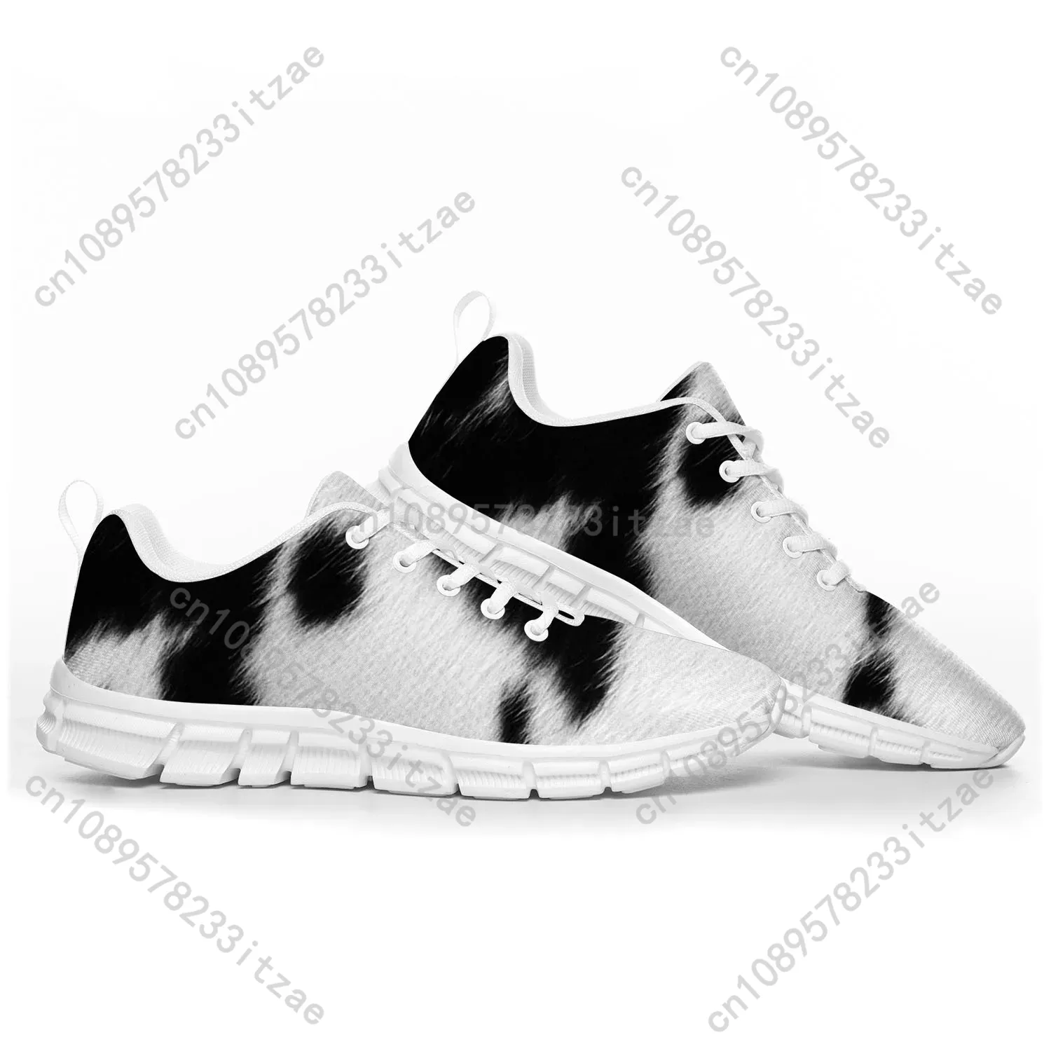 牛プリント 3D パターンスポーツシューズメンズレディーステ - Men'S Shoes Black And White のレビューと価格