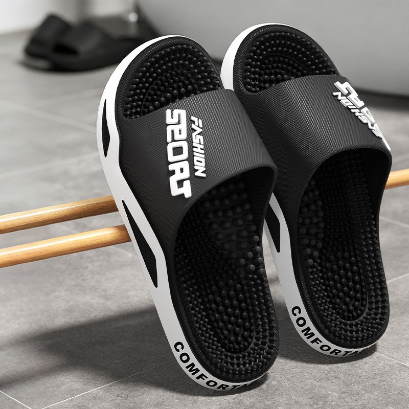 新しいメンズスリッパ、マッサージスリッパ、夏用フラットサンダ - Men Shoes On Sale のレビューと価格