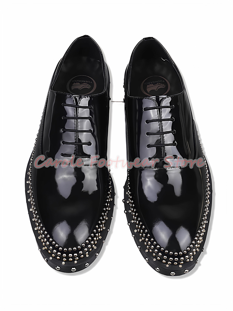 パンクリベットプラットフォームチャンキーヒールレースアップオ - Men Shoes Oxford のレビューと価格