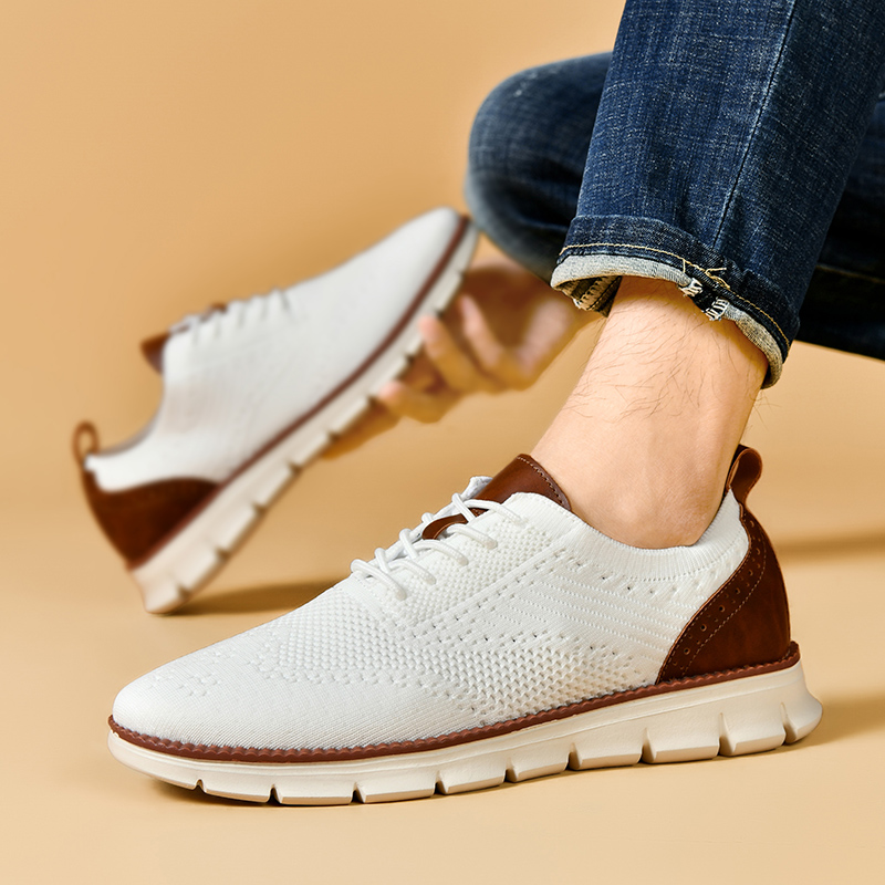男性カジュアルシューズクラシック通気性ブローグフラットシュー - Men'S Shoes Dress Casual のレビューと価格