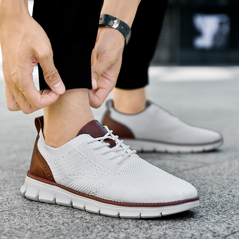 男性カジュアルシューズクラシック通気性ブローグフラットシュー - Men'S Shoes Dress Casual のレビューと価格