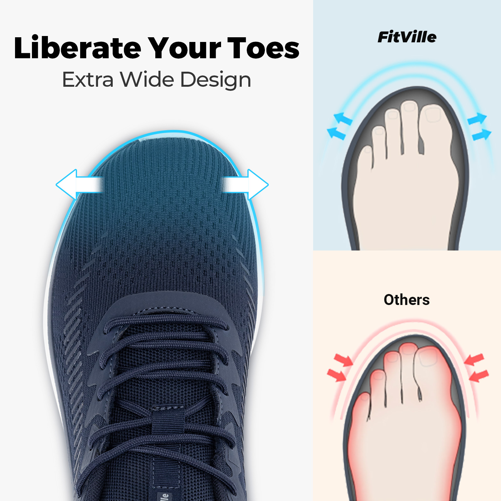 FitVille メンズ ウォーキングシューズ 軽量 ワイド - Men'S Shoes Plantar Fasciitis のレビューと価格