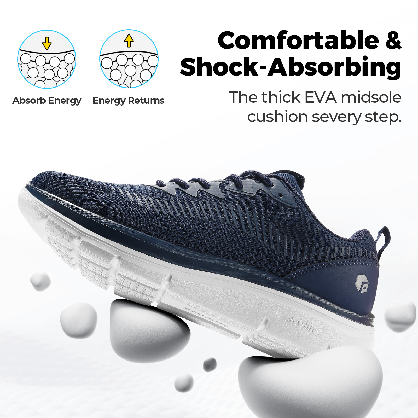 FitVille メンズ ウォーキングシューズ 軽量 ワイド - Men'S Shoes Plantar Fasciitis のレビューと価格