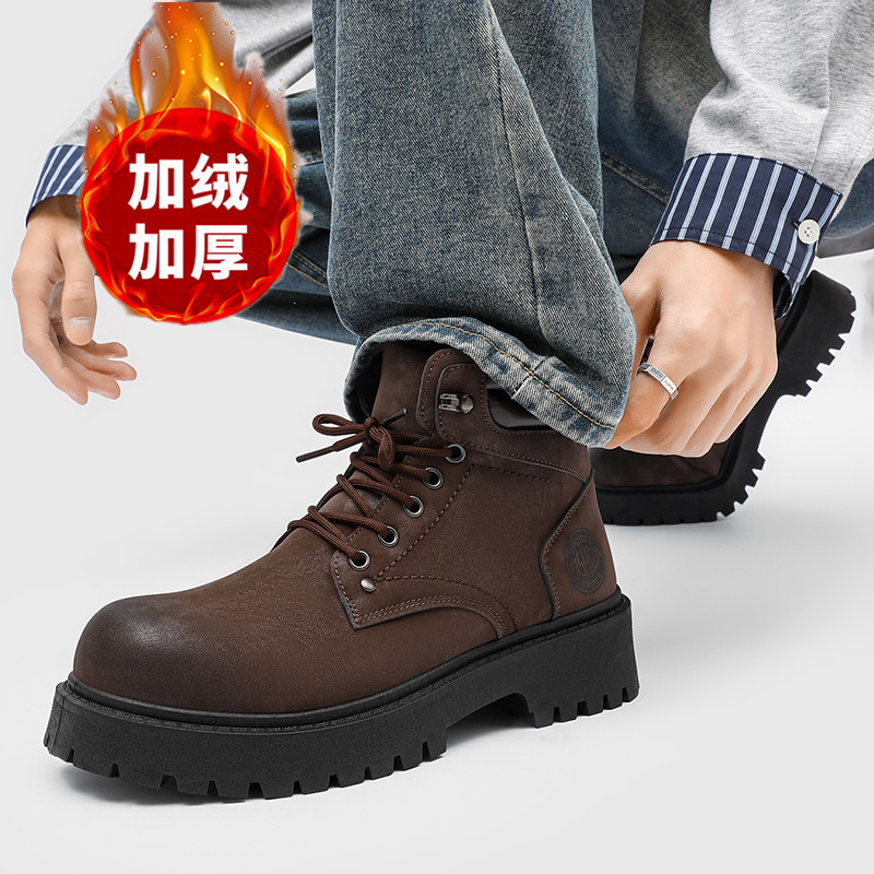 男性ブーツ新しい冬スリッパ暖かい防水ノンスリップぬいぐるみス - Men'S Shoes With Support のレビューと価格