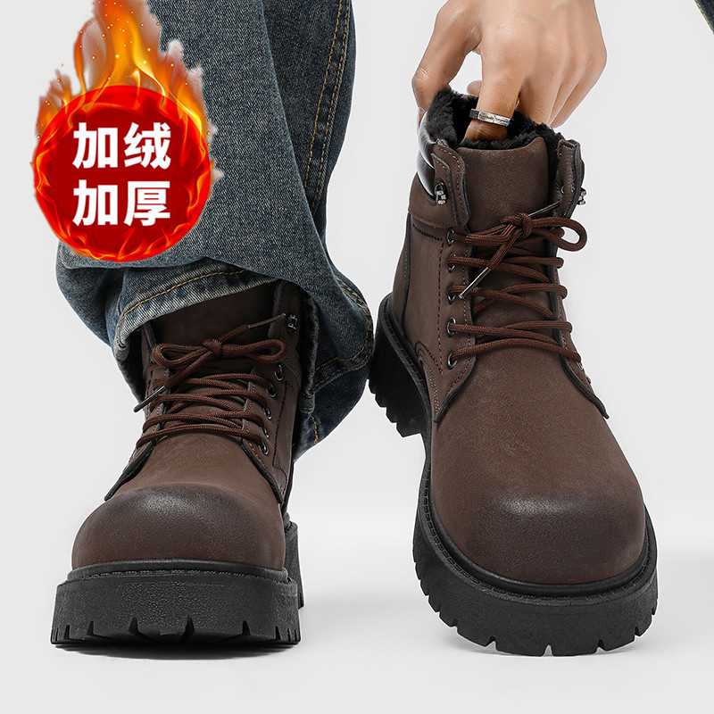 男性ブーツ新しい冬スリッパ暖かい防水ノンスリップぬいぐるみス - Men'S Shoes With Support のレビューと価格