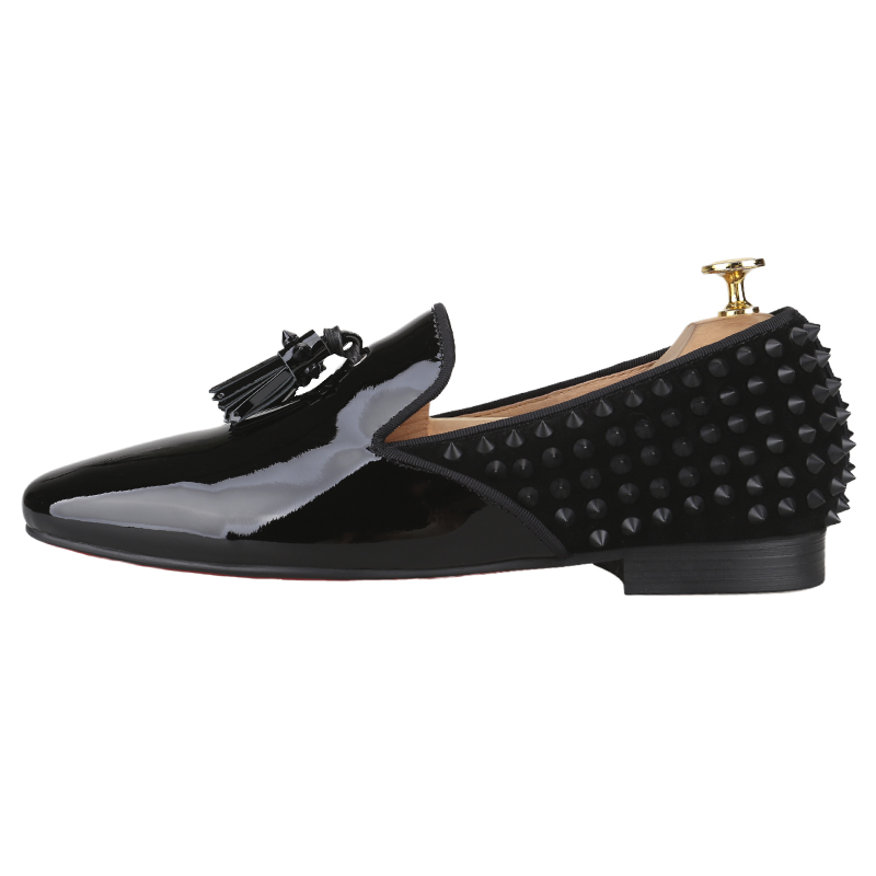 Piergitar ブラック パテントレザー パッチワーク  - Men Shoes Red Tape のレビューと価格