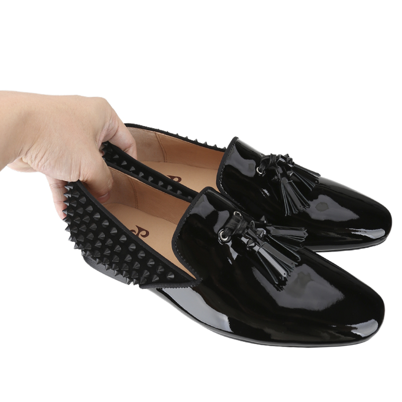 Piergitar ブラック パテントレザー パッチワーク  - Men Shoes Red Tape のレビューと価格