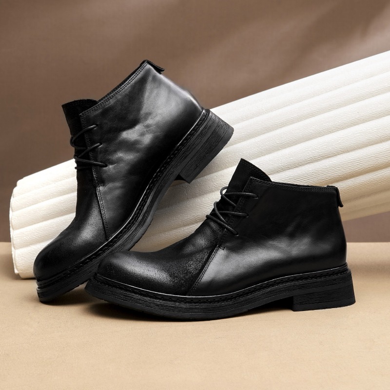 ヴィンテージメンズ本革ブーツ高級手作り 2026 春秋ファッ - Men Shoes Oxford のレビューと価格