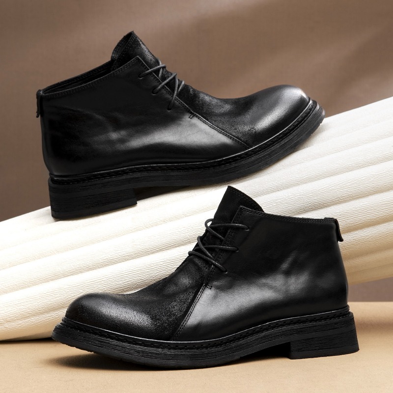 ヴィンテージメンズ本革ブーツ高級手作り 2026 春秋ファッ - Men Shoes Oxford のレビューと価格