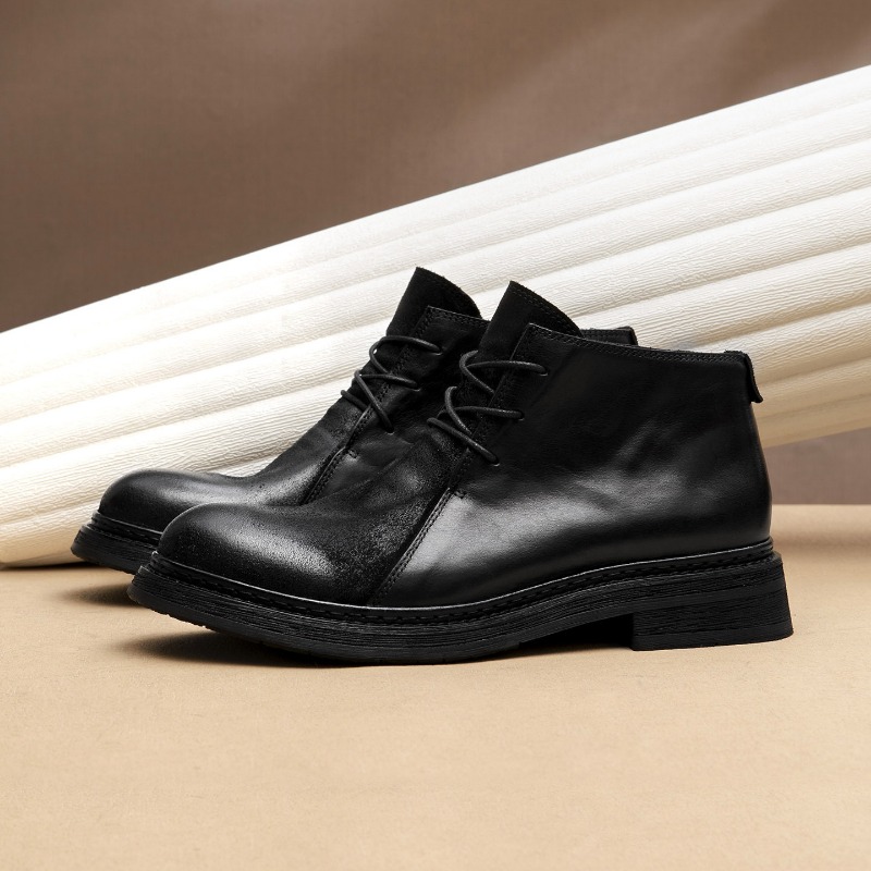ヴィンテージメンズ本革ブーツ高級手作り 2026 春秋ファッ - Men Shoes Oxford のレビューと価格