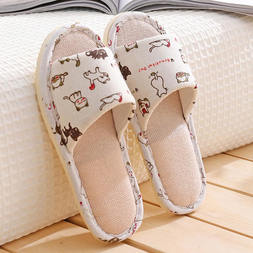 女性用亜麻スリッパ、ホームスリッパ、リネンサマースリッパ、軽 - Men Shoes On Sale のレビューと価格