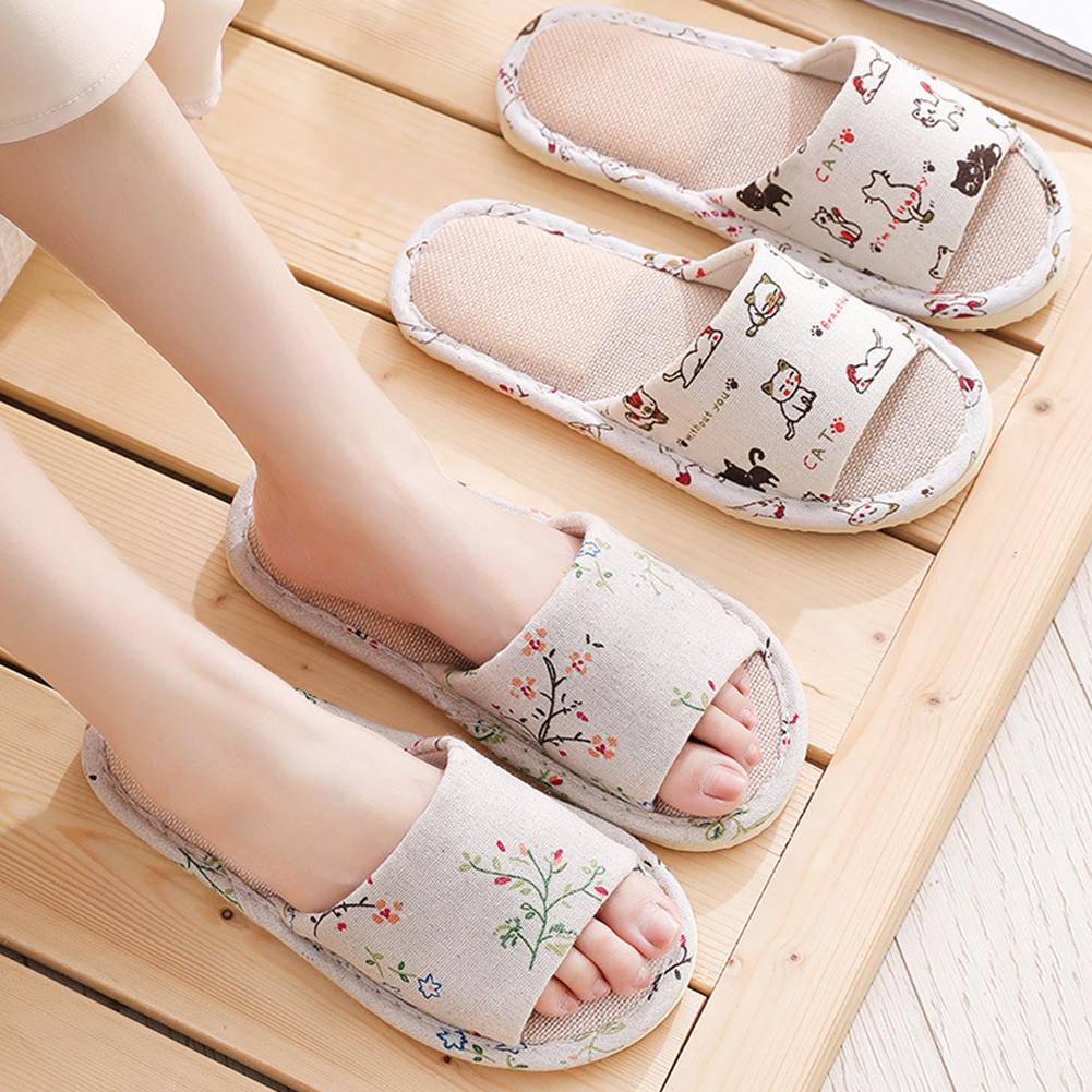 女性用亜麻スリッパ、ホームスリッパ、リネンサマースリッパ、軽 - Men Shoes On Sale のレビューと価格