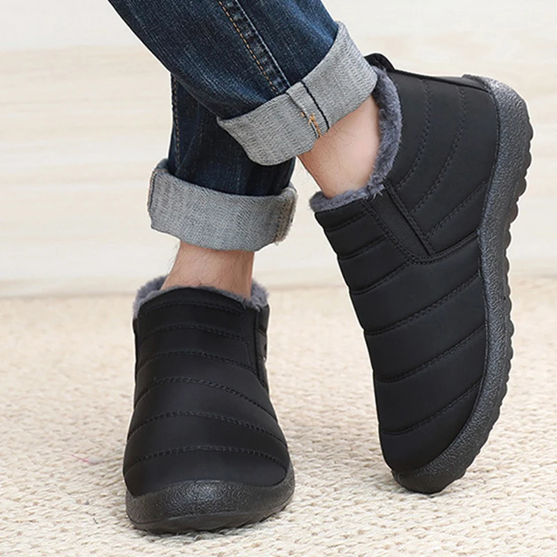 ファッションメンズスノーブーツ足首高保温靴寒い冬用防水屋外雪 - Men Shoes Office のレビューと価格