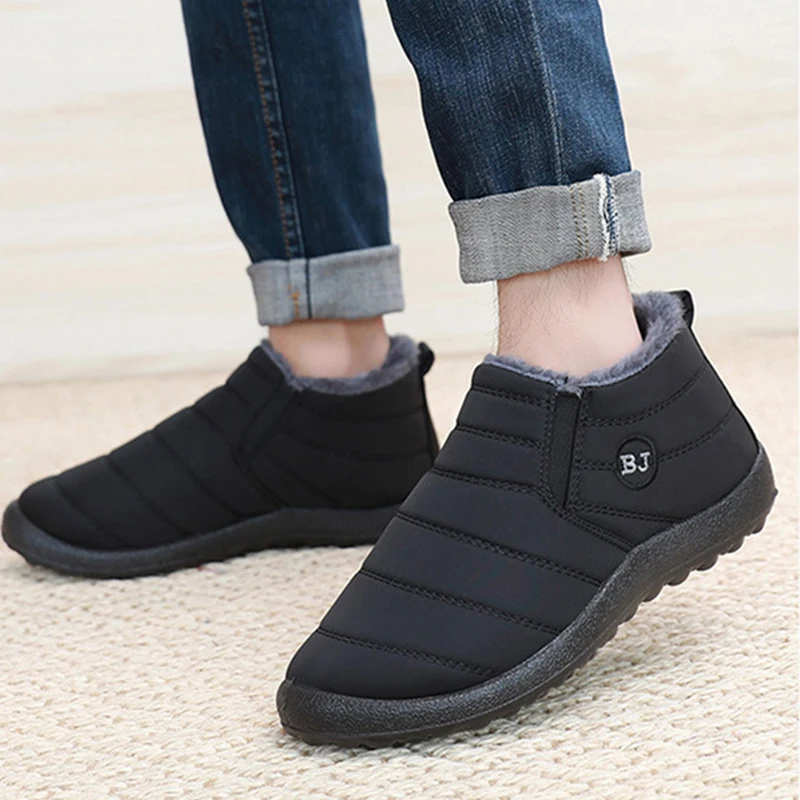 ファッションメンズスノーブーツ足首高保温靴寒い冬用防水屋外雪 - Men Shoes Office のレビューと価格