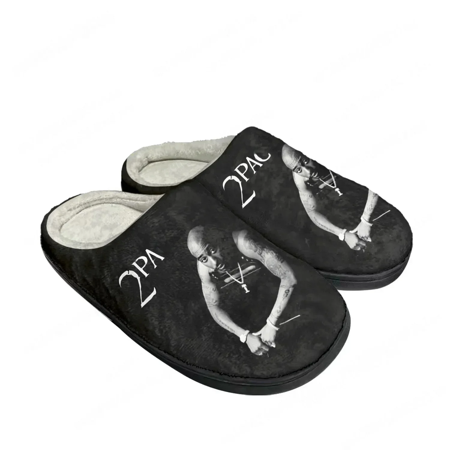 2PacヒップホップラッパーTupacポップホームコットンカ - Men Shoes Black のレビューと価格