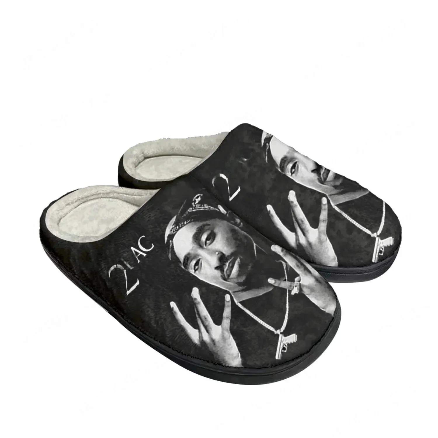 2PacヒップホップラッパーTupacポップホームコットンカ - Men Shoes Black のレビューと価格