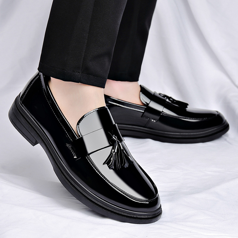 メンズタッセルハイグロスパテントペニーローファーファッション - Men Shoes Oxford のレビューと価格