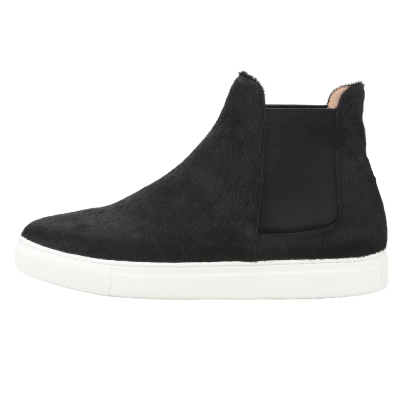 Piergitar 冬スタイル黒馬毛メンズハイトップシューズ - Men'S Shoes Black And White のレビューと価格