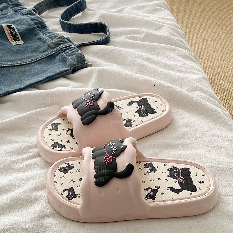 Printting かわいいクマの女性スリッパ夏屋内ソフト漫 - Men Shoes On Sale のレビューと価格