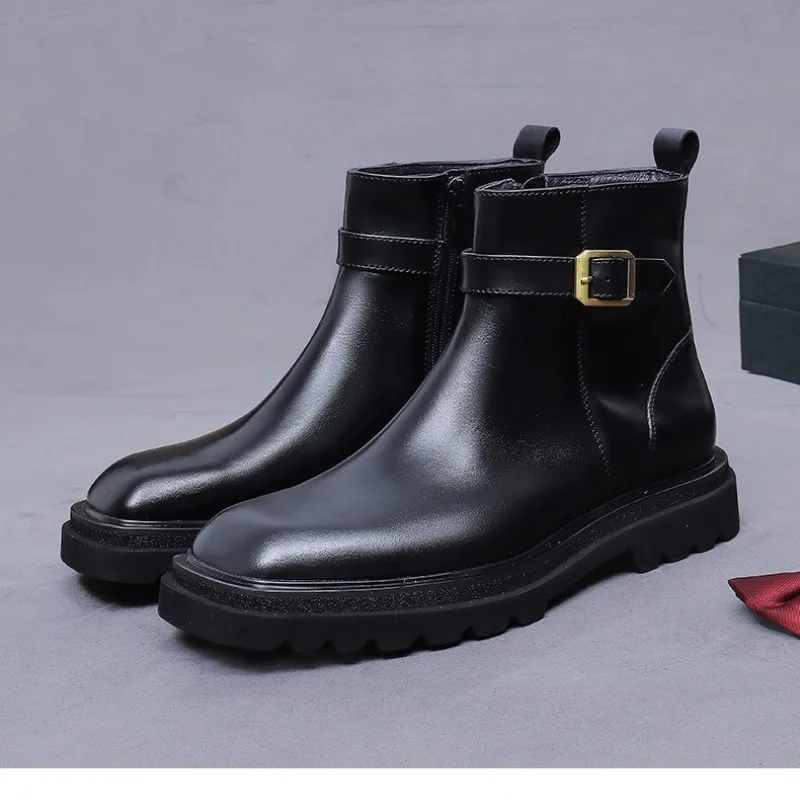 レトロメンズアンクルオックスフォードブーツ高級本革手作り品質 - Men Shoes Oxford のレビューと価格