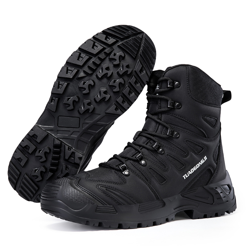 男性の屋外ハイキング戦術ブーツ足首デザートブーツスポーツ登山 - Men Shoes Office のレビューと価格