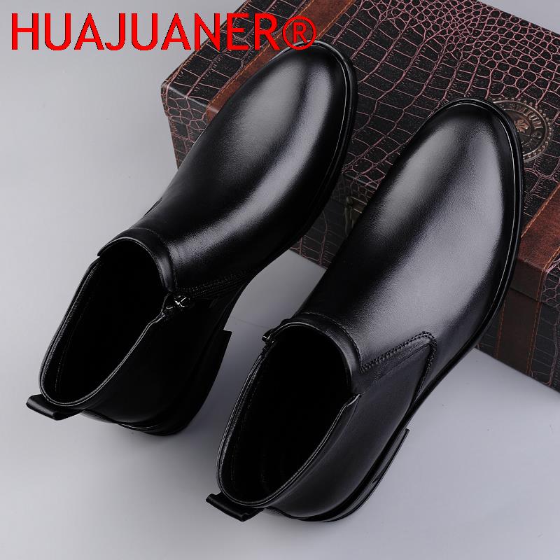 チェルシーブーツ黒メンズショート本革ブーツ春秋カジュアルドレ - Men'S Shoes Dress Casual のレビューと価格