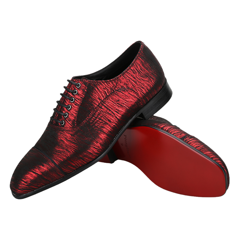 Piergitar 赤と黒のストライプのエンボス加工シープス - Men Shoes Red Tape のレビューと価格