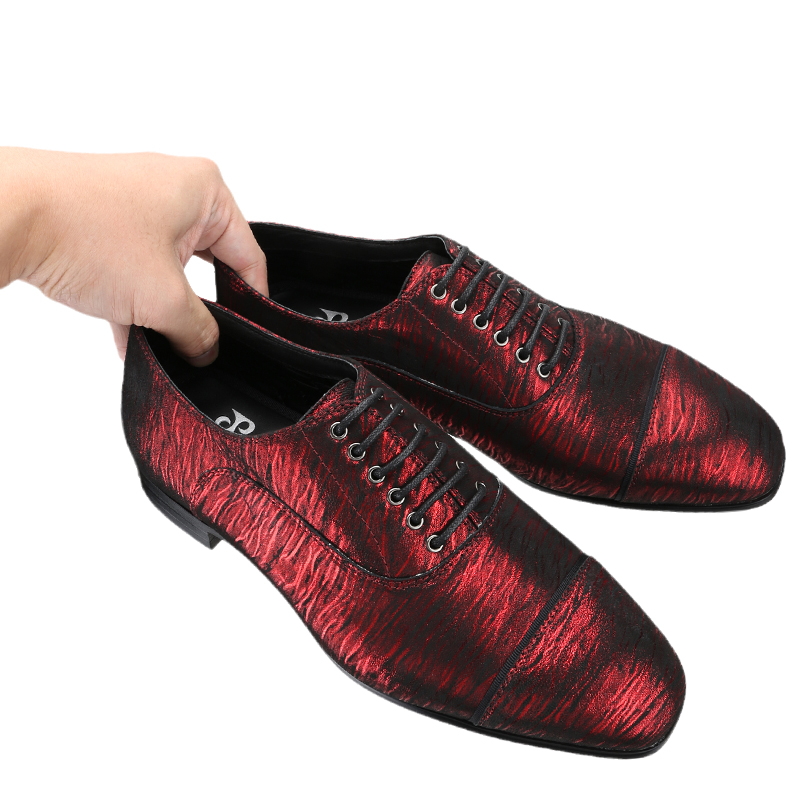 Piergitar 赤と黒のストライプのエンボス加工シープス - Men Shoes Red Tape のレビューと価格