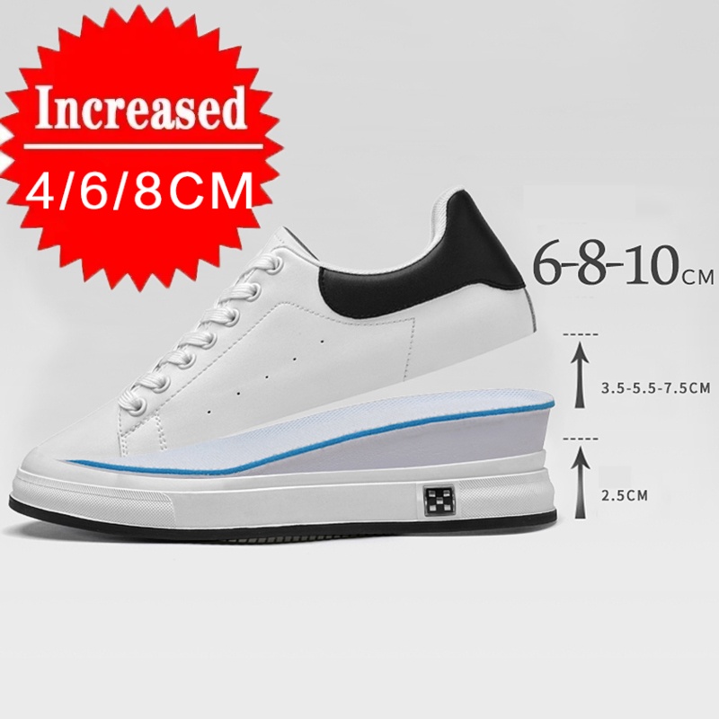 新しい高級メンズエレベーターシューズ目に見えない身長増加 4 - Men'S Shoes Black And White のレビューと価格