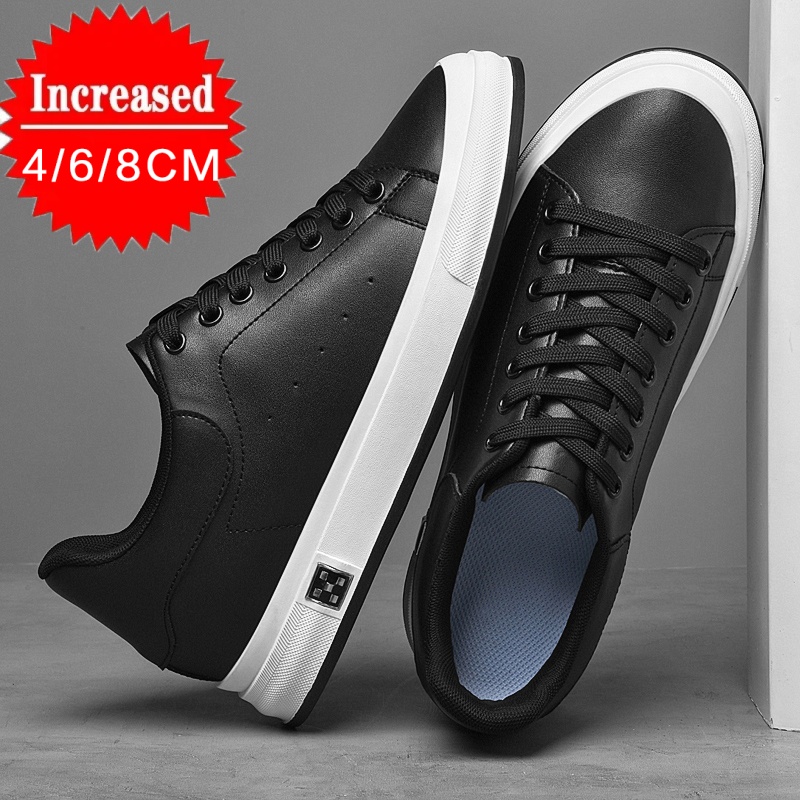新しい高級メンズエレベーターシューズ目に見えない身長増加 4 - Men'S Shoes Black And White のレビューと価格